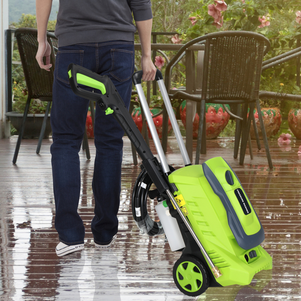 110V,1300PSI 201A 110V,1300PSI,1800W high pressure cleaning machine green