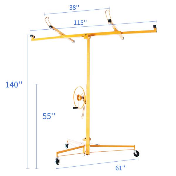 Drywall Panel Lifter Drywall Panel hoist Panel Hoist Jack Lifter 11ft yellow color