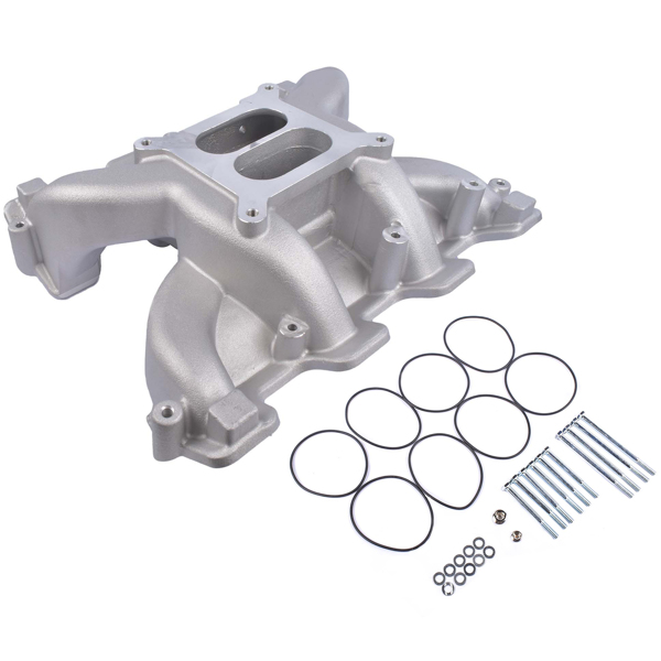 Dual Plane Carbureted Mid-Rise Intake Manifold Fits for Chevy Corvette LS1/LS2/LS6 5.7 6.0L Cadillac CTS 5.7L 300-130