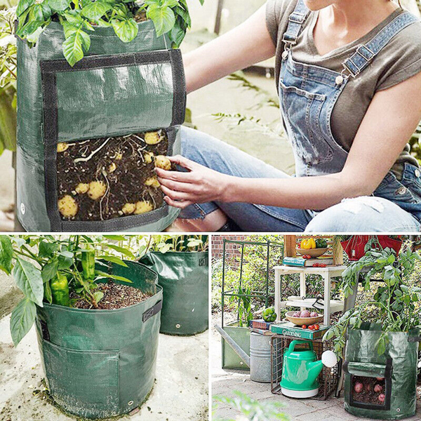 5/7/10 Gallon Grow Bags Tomato Potato Planting Bag Vegetable Planter Containers