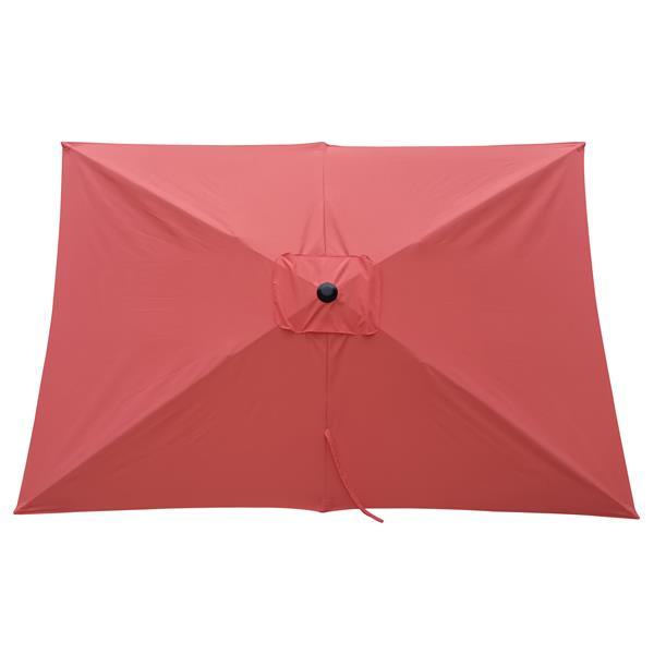 6 x 9ft  Patio Umbrella Outdoor  Waterproof Umbrella with Crank and Push Button Tilt without flap for Garden Backyard Pool  Swimming Pool Market