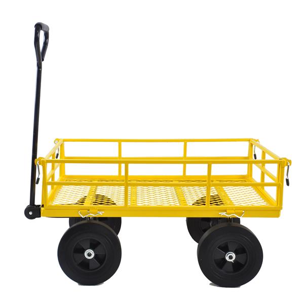 Tools cart Wagon Cart Garden cart trucks make it easier to transport firewood  Yellow