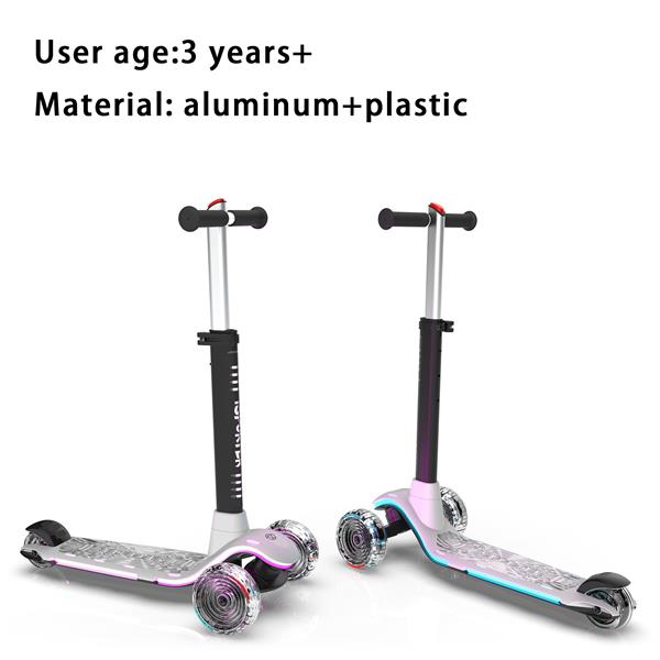 3 wheel scooter for kids ages 3-5years old,Boys and Girls Scooter with Light Up Wheels,  Foldable & Adjustable, Anti-Slip Deck