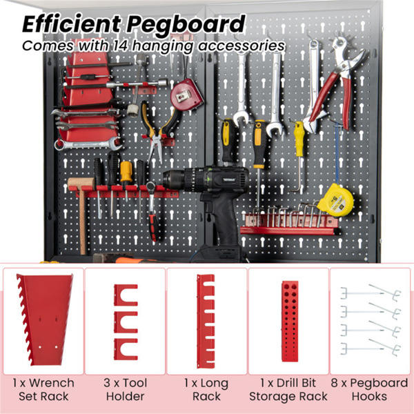 Garage workbench with drawer tool table