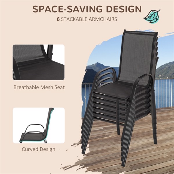 Outdoor dining table and chair package with umbrella