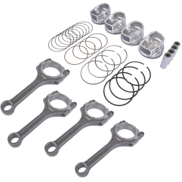 Set of 4 Connecting Rod & Piston Kit For Hyundai Accent Kia Rio 1.6L 2012-2017