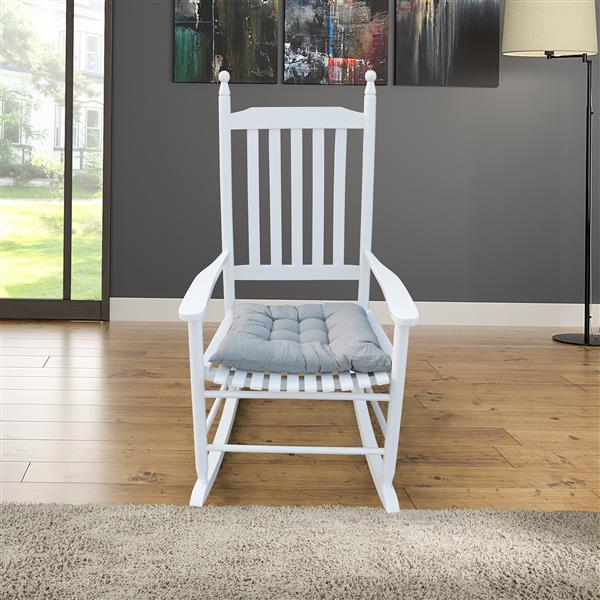 wooden porch rocker chair  WHITE, without mat