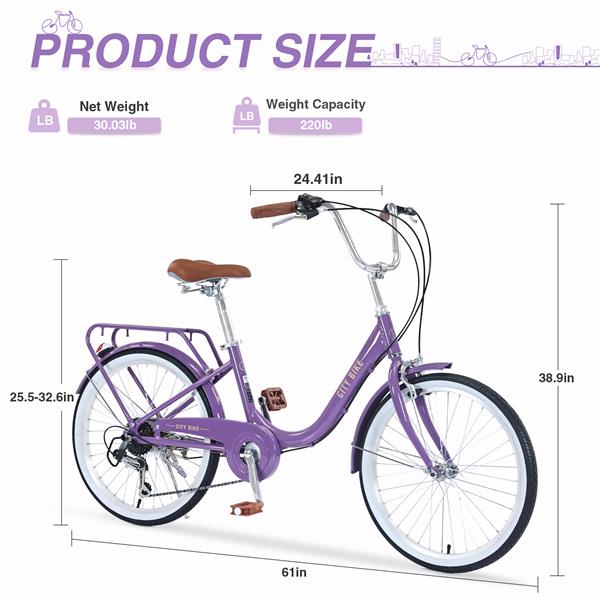 7 Speed, Steel Frame,Multiple Colors 22 Inch Girls Bicycle