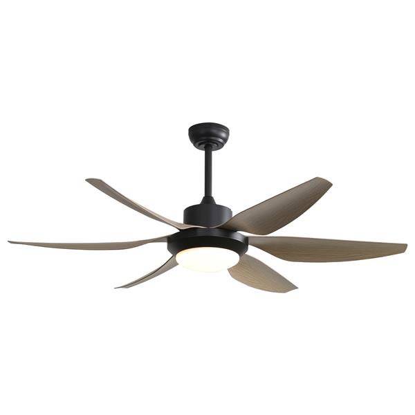 54 Inch Indoor Ceiling Fan With Dimmable Led Light ABS Blades Remote Control Reversible DC Motor For Living Room