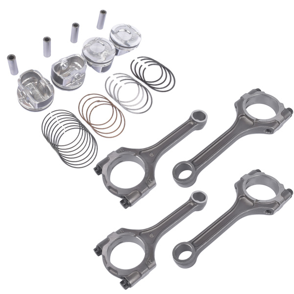 Set of 4 Connecting Rod & Piston Kit For Hyundai Accent Kia Rio 1.6L 2012-2017