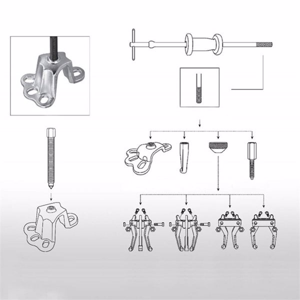 Slide Hammer Dent Puller Axle Bearing Hub Front Rear Wheel Bearing Remover Tool