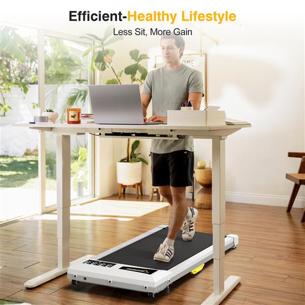 Under Desk Treadmill with Incline, Walking Pad for Home/Office, Portable Walking Treadmill 2.5HP, Walking Jogging Machine with 265 lbs Weight Capacity App Remote Control LED Display