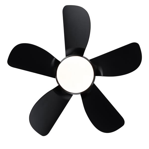 30 In Intergrated LED Ceiling Fan Lighting with Matte Black ABS Blade