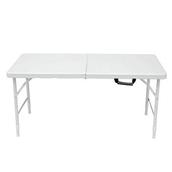 4ft Portable Folding Table Indoor&Outdoor Maximum Weight 135KG Foldable Table for Camping White