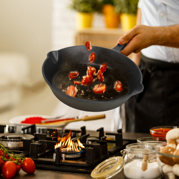 3 Skillet Bundle 6 inches and 8 inches with 10 inch Set of 3 Cast Iron Frying Pans Non-Stick Oven Safe Cookware Heat-Resistant Frying Pan（No shipments on weekends）