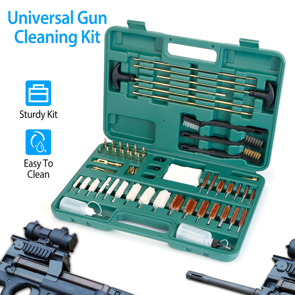 Universal Gun Cleaning Kit Gun Cleaning Brushes Mops Muff Guard w/ Carrying Case For Rifles Pistols Handguns Shotguns