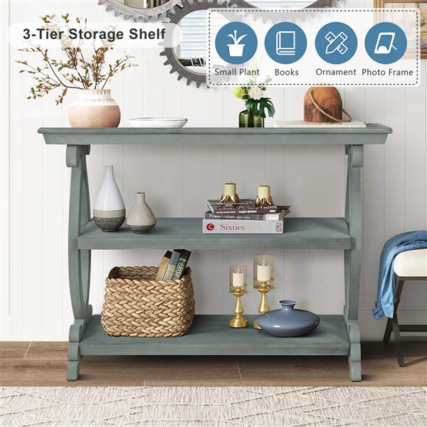 Newport Console Table For Living Room,Kitchen,Entyway(Antique Light Green)