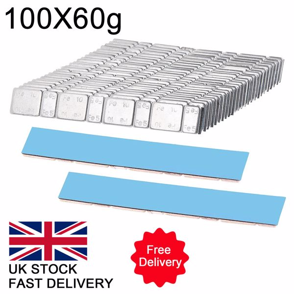 100 Adhesive Lead Free 60G Strips Stick On Wheel Balance Weights Cars Motorbike