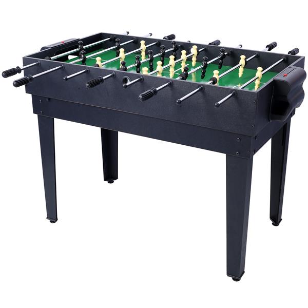 5-in-1 Multi-Game Table - Billiards, Push Hockey, Foosball, Ping Pong, and Basketball black/red