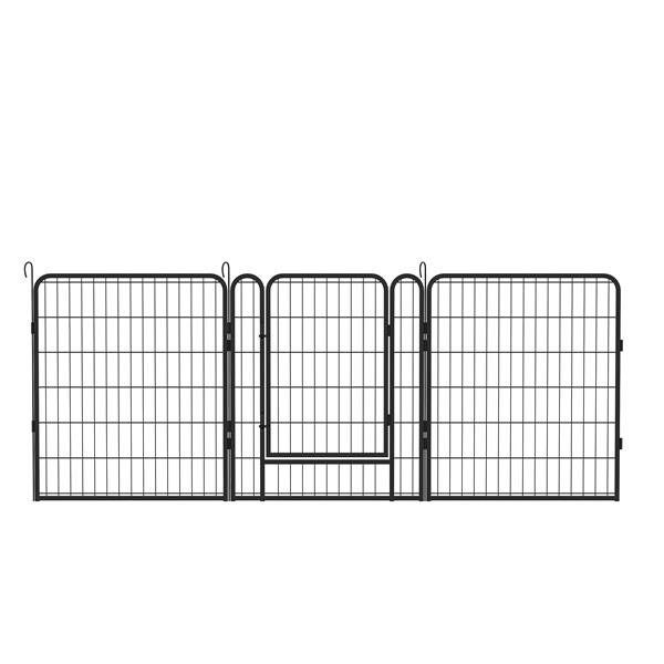 16 Panels Heavy Duty Metal Playpen with door,31.7"H Dog Fence Pet Exercise Pen for Outdoor