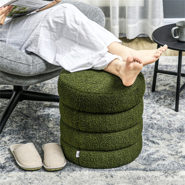 Round Ottoman, Upholstered Foot Stool