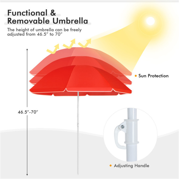 Outdoor camping chair with umbrella