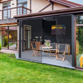 16x7 ft Garage Door Screen fit for 191 5/16\\" x 81 7/8\\" door size, features high-density mesh to block annoying flies（not shipped on weekends）