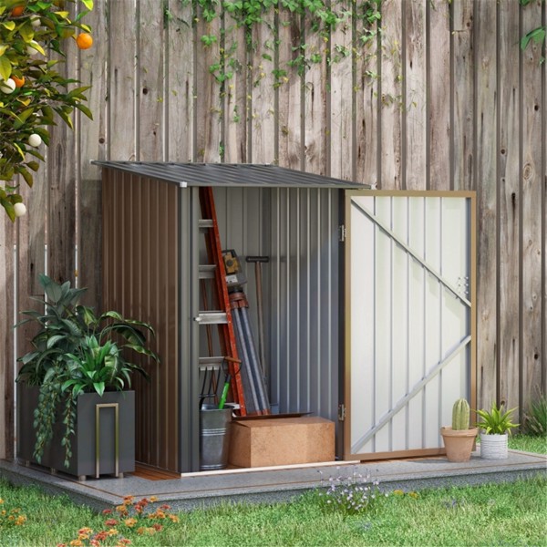  Garden Storage Shed /Galvanized Steel Tool House  -AS ( Amazon Shipping)（Prohibited by WalMart）