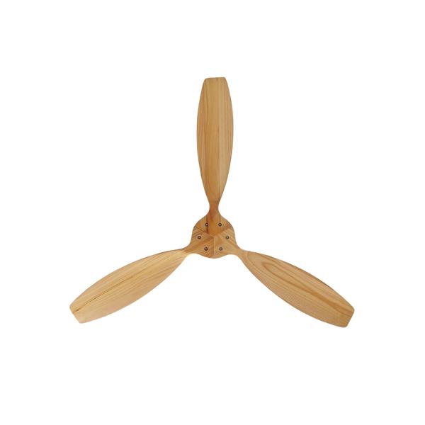 52 Inch Decorative Solid Wood Ceiling Fan Without Light 6 Speed Remote Control Reversible DC Motor For Home