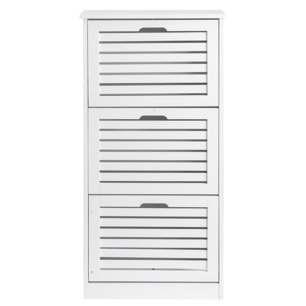 3-bucket louvered shoe cabinet