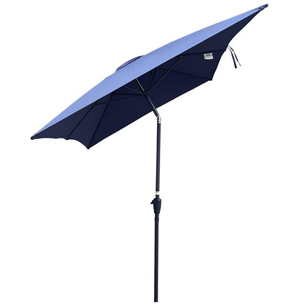 6 x 9ft  Patio Umbrella Outdoor  Waterproof Umbrella with Crank and Push Button Tilt without flap for Garden Backyard Pool  Swimming Pool Market