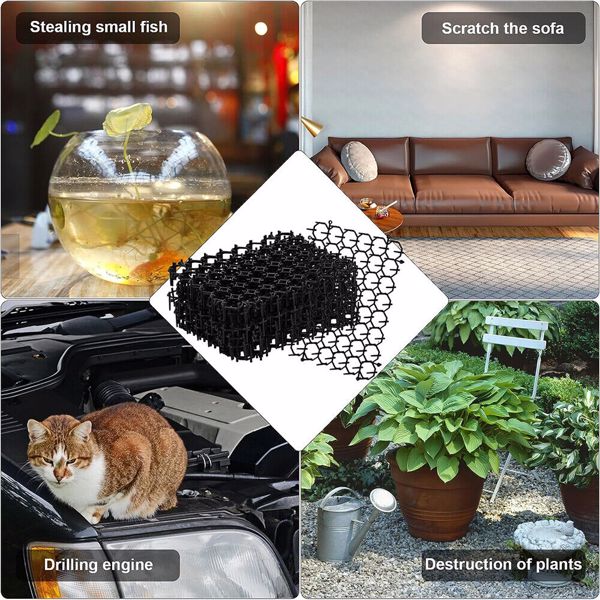 10X Cat Scat Mat Spike Anti-Cat Prickle Strip Deterrent Garden Repellent Animal