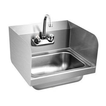 Wall mounted sink with faucet
