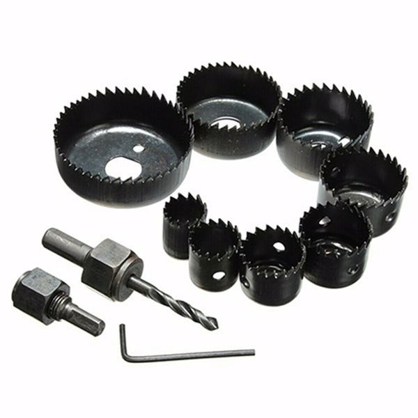 11PCS HOLE SAW CUTTER SET Round/Circular Drill Cutting Case Kit Metal/Alloy/Wood