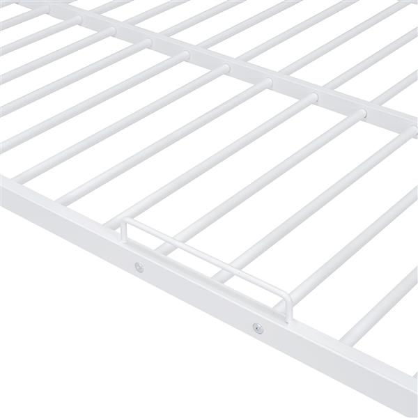 Full XL Over Queen Metal Bunk Bed, White