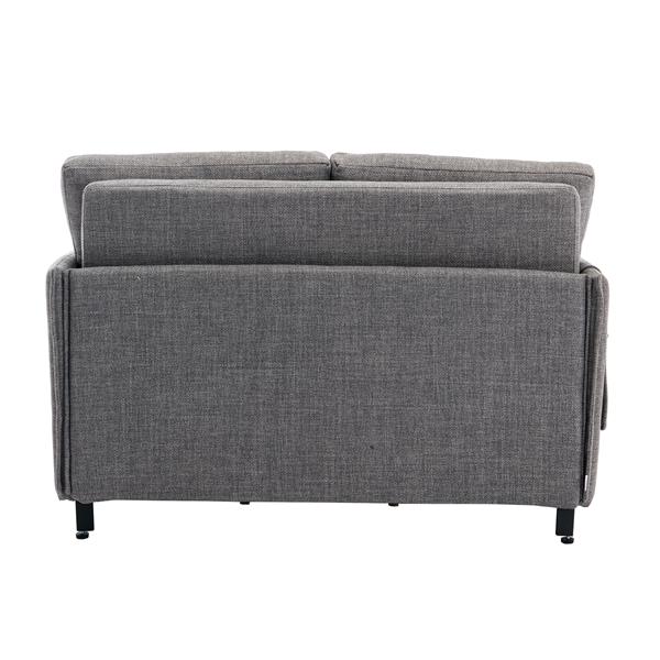 Convertible Sleeper Sofa Bed, Modern Velvet Loveseat Couch with Pull Out Bed, Small Love Seat Futon Sofa Bed with Headboard, 2 Pillows & Side Pockets for Living Room