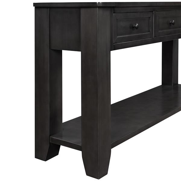 55'' Modern Console Table Sofa Table for Living Room with 3 Drawers and 1 Shelf (As Same As WF299185AAB)