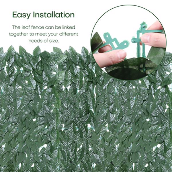 3m Artificial Hedge Fake Ivy Leaf Garden Fence Privacy Screening Roll Wall Panel