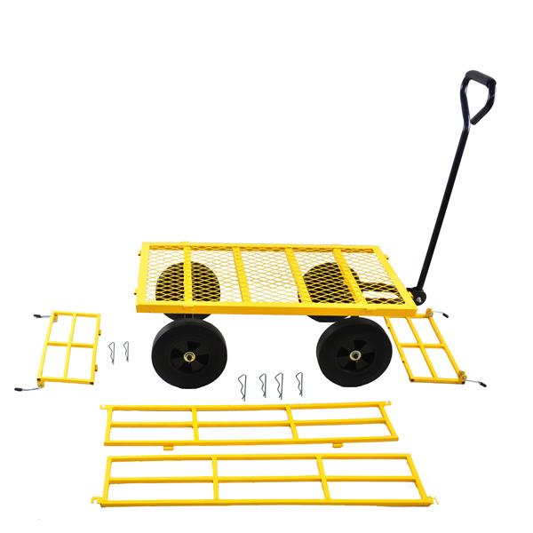 Tools cart Wagon Cart Garden cart trucks make it easier to transport firewood  Yellow