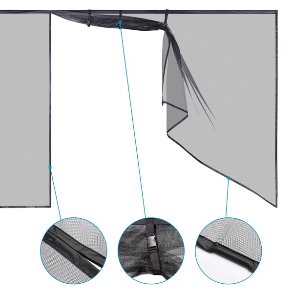 16x7 ft Garage Door Screen fit for 191 5/16" x 81 7/8" door size, features high-density mesh to block annoying flies（not shipped on weekends）