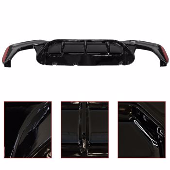 For BMW G30 2017-23 5 Seires M5 Style Rear Bumper Diffuser Gloss Black Body Kits