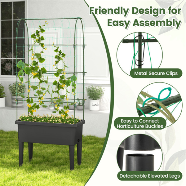 Garden bed elevated flowerpot