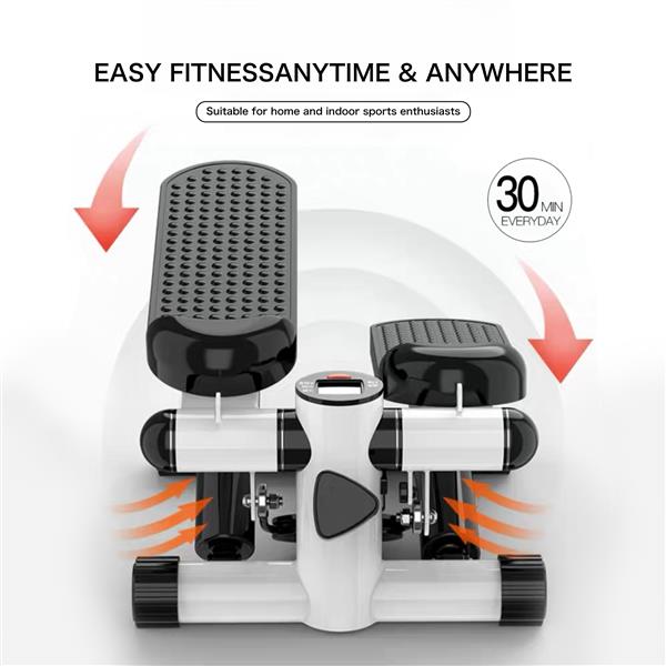 Mini Stepper for Exercise - 300 LBS Loading Capacity, Hydraulic Fitness Stepper with LCD Monitor