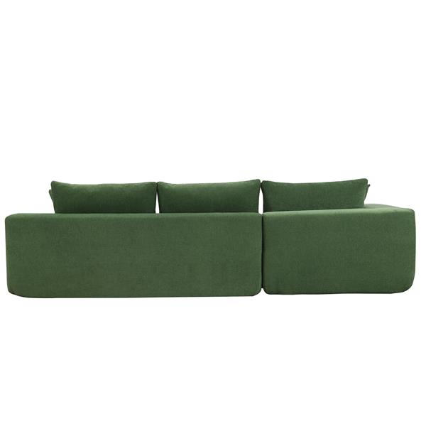 [VIDEO provided] [New] 109*68" Modular Sectional Living Room Sofa Set, Modern Minimalist Style Couch, Upholstered Sleeper Sofa for Living Room, Bedroom, Salon, 2 PC Free Combination, L-Shape, Green