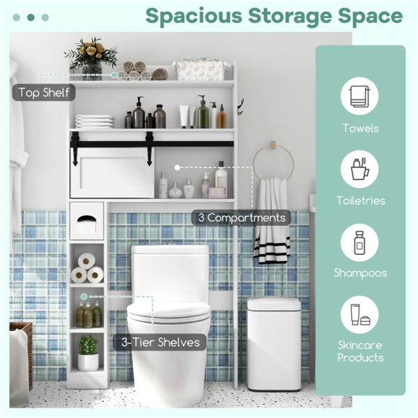 Toilet Storage Cabinet White