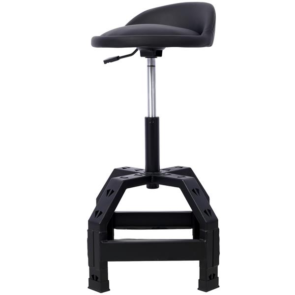 Pneumatic 360 Degree Swivel Stool, Mechanics Rolling Creeper Seat, Heavy Duty  Mechanics Stool,black