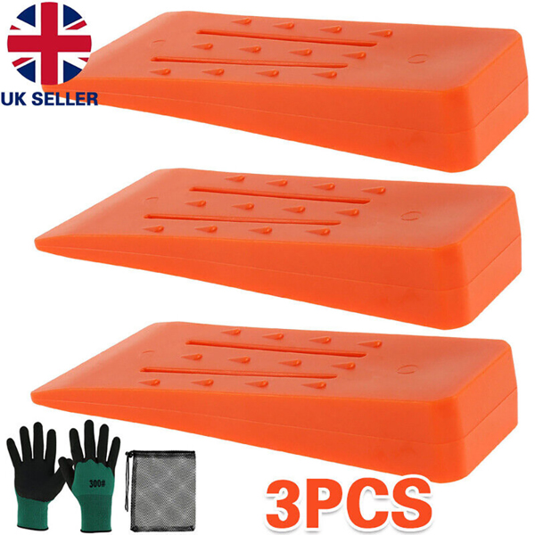 3Pcs Plastic Tree Felling Wedges Logging Cutting Cleaving Chainsaw Wedge Tool