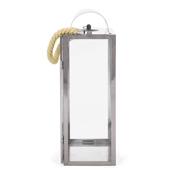 19"H STAINLESS STEEL LANTERN