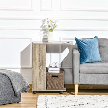 C-Shaped Sofa Side Table