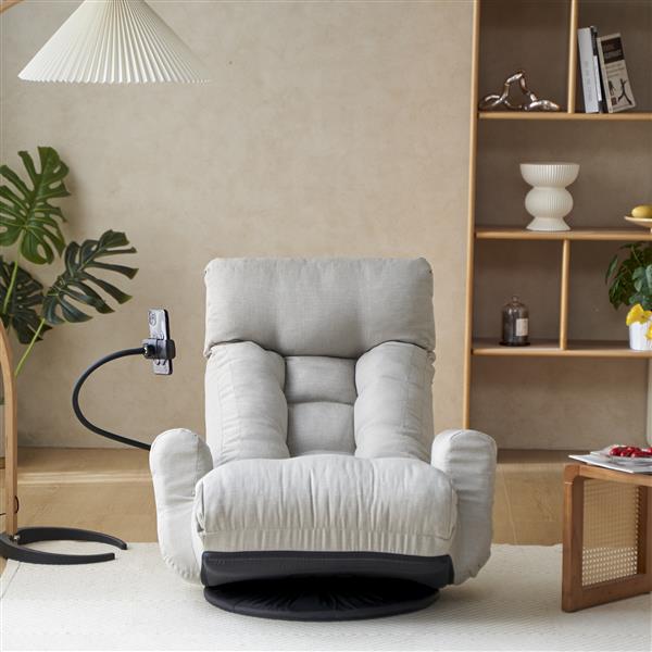 Adjustable head and waist, game chair, lounge chair in the living room, 360 degree rotatable sofa chair,Rotatable seat Leisure Chair deck chair